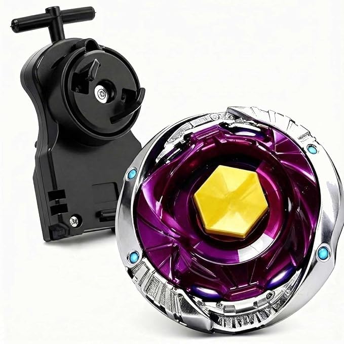 Image of Funstars Phantom B:D Metal Fusion Spinning Top Aluminum Alloy and Plastic Design with String Launcher Classic Spin Toy for Kids (BB118)
