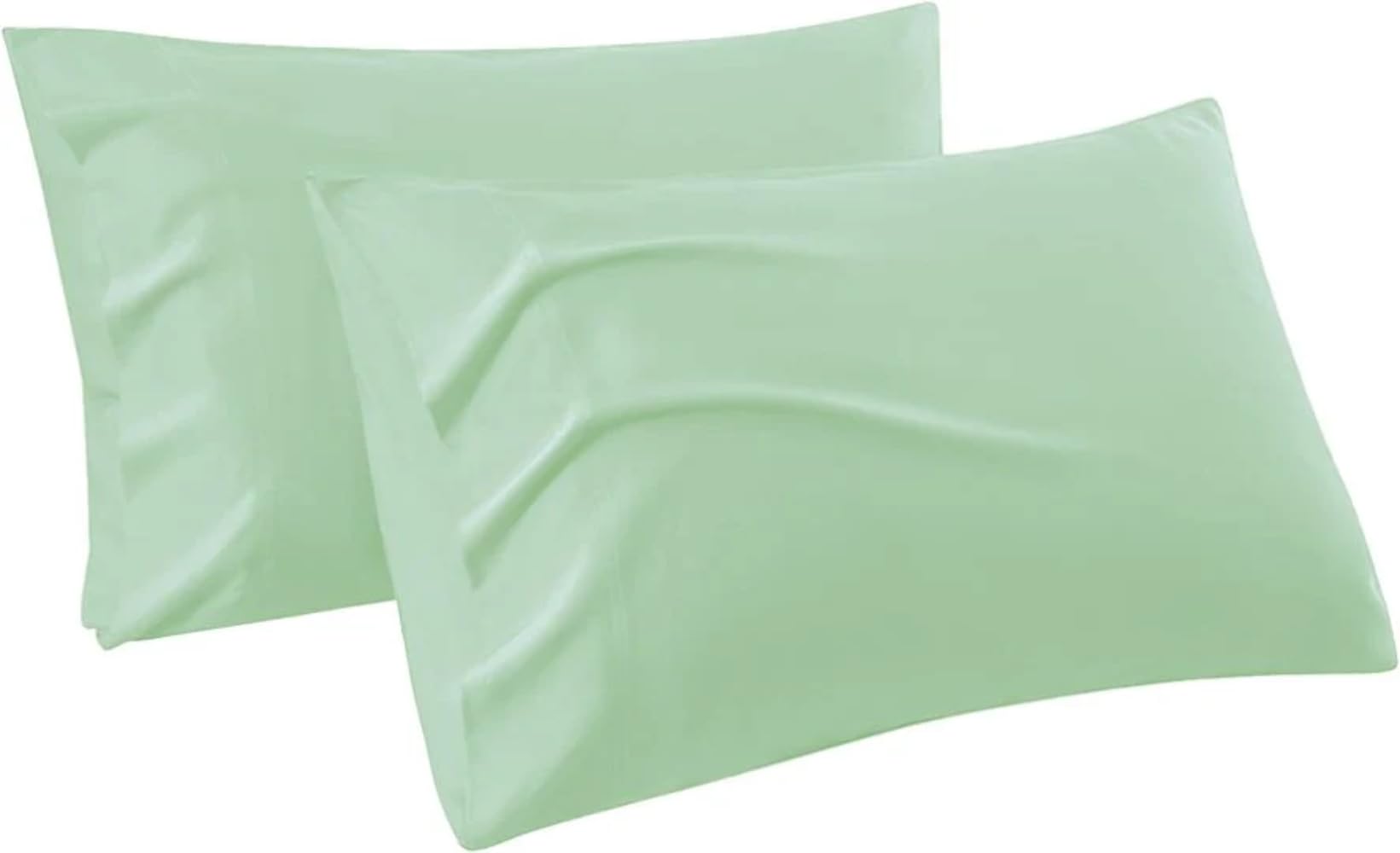 Taies d'oreiller en bambou vert menthe pour un sommeil rafraîchissant