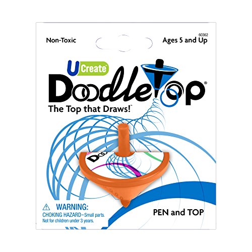 U-Create Doodletop Twister Kit with 1 Pen & 1 Top, Drawing Game, Marker Pen, Creative Art Spiral Spinning Top for Kids Age 5 & Above