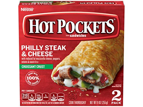 Nestle Hot Pockets Philly Steak and Cheese in Croissant Crust - Stuffed Sandwich, 9 Ounce -- 8 per case.