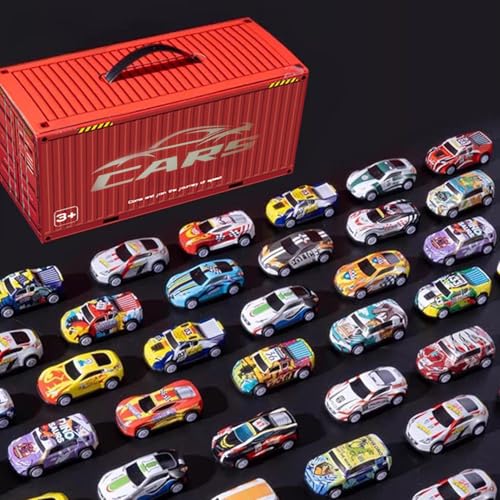 Voitures Miniatures Enfant avec Boîte de Traction de Jeu
