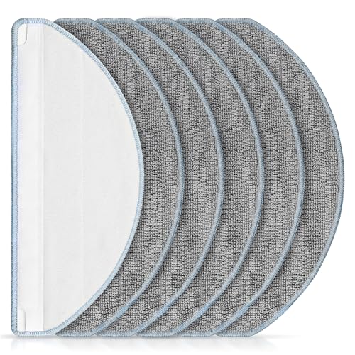 Image of 6 Pack Mop Replacement for iRobot Roomba Combo Essential Robot Vacuum & Mop Y0140 / Y0110 / Q011 / Q012 / Q052 / Roomba 104 / Roomba 105 Combo, Microfiber Washable Mopping Pads