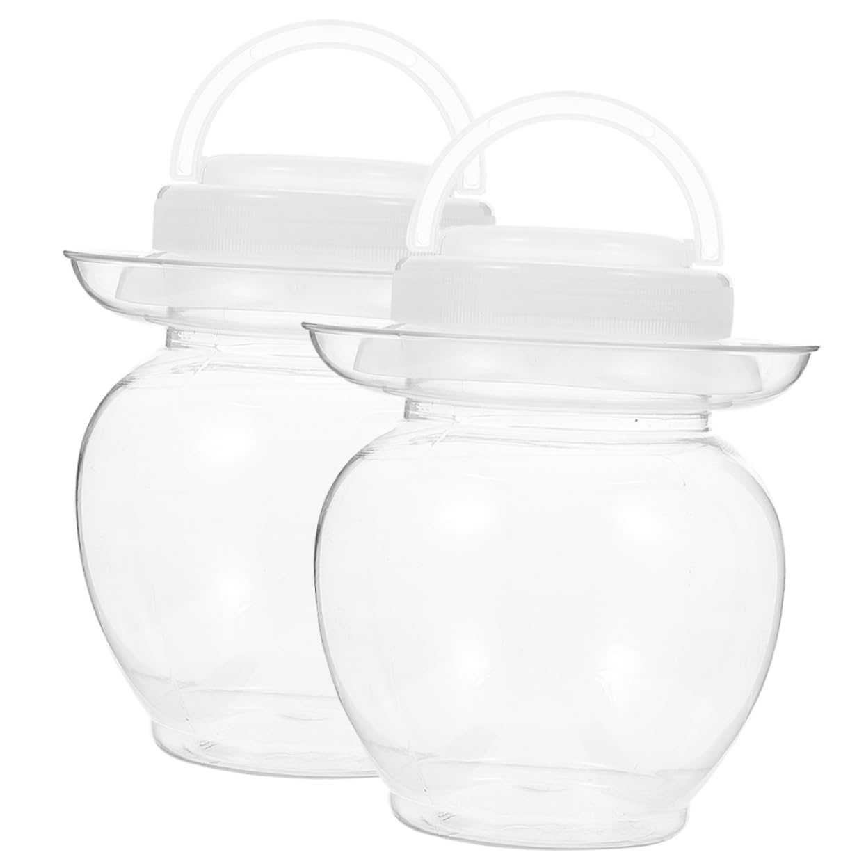 MAGICLULU2pcs Plastic Kimchi Jar Transparent Pickle Container Multi-function Pickle Jar Chinese Pickle Jar Sealing Pickle Container Sealing Pickle Jar Plastic Pickle Holder re-usable