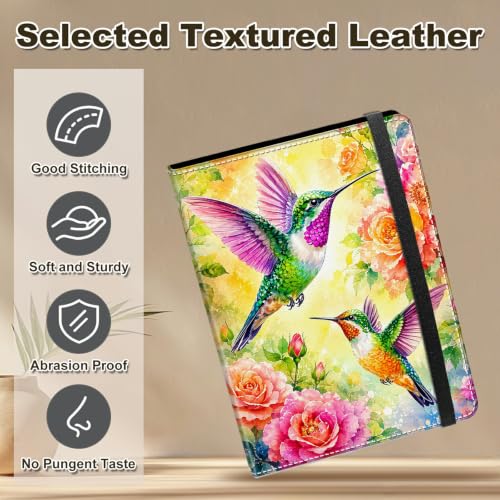 Image of Photo Album 4x6 120 Photos with Strong Elastic Band, Hummingbird Rose | Large Capacity Premium Leather Picture Album, Portable Wallet Albums Photo Book for Family Anniversaries Wedding Baby