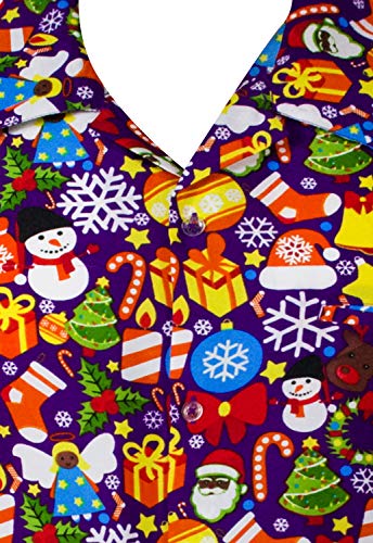 King Kameha Funky Hawaïhemd heren korte mouwen voorzak Hawaii-print Kerstmis ontwerpen X-Mas - Image 4