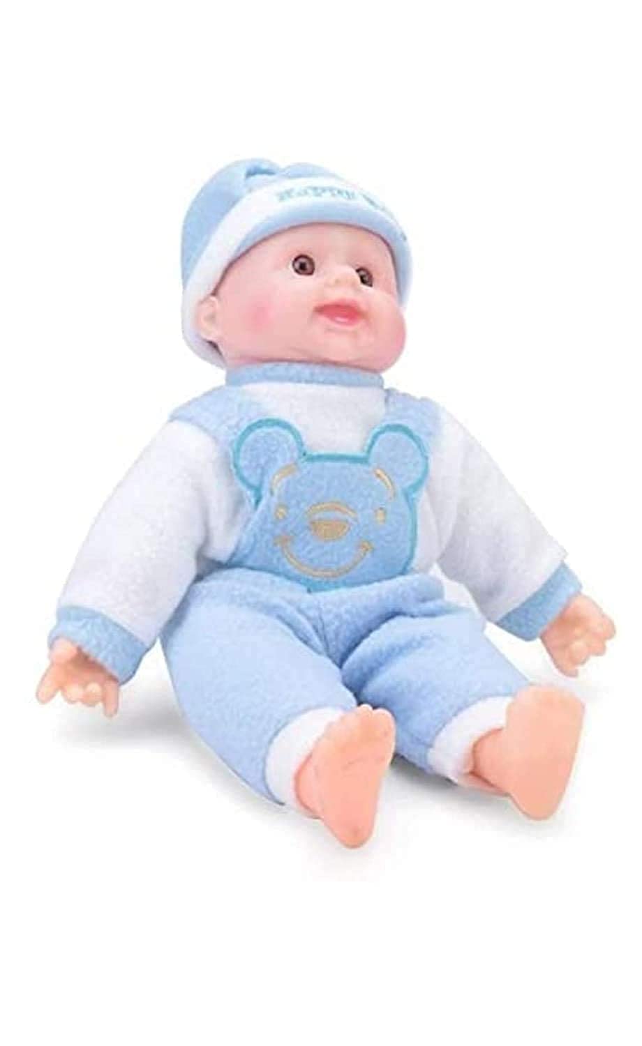 YOPRAMBIG(54CM) Happy Baby Laughing Musical Boy Doll A Wonderful Present for Kids Girls and Boys The with Touch Sensors and Sound is Made by India Baby Boy Doll | Big Size (54H×34L×15W) Blue