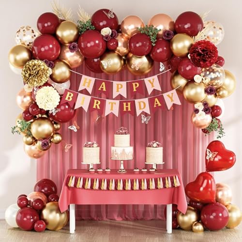 Burgundy Party Decorations