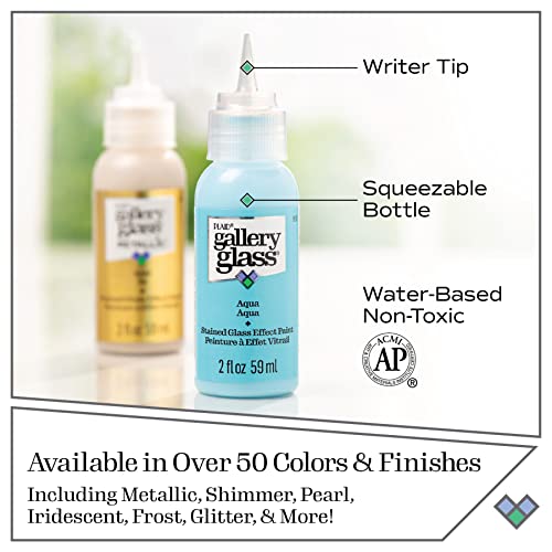 Gallery Glass PROMOGGSTR22 Stained Glass Painting Starter Kit, 10 Piece Set Including 6 Colors, 1 Bottle of Liquid Leading, 2 Plastic Surfaces and 1 Pattern Pack of 20 Molds - Image 11