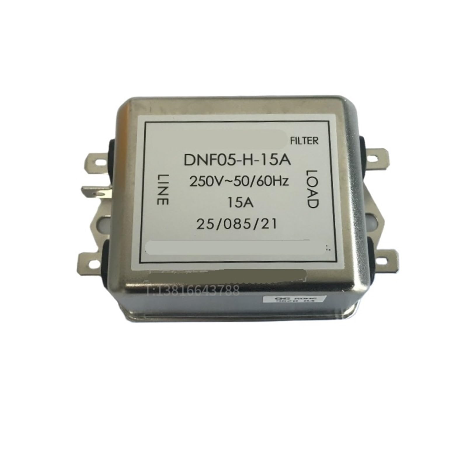 WBBAYDRFR Single Phase DNF05-H-3A AC 5A Power Filter 6A 10A 15A 20A(DNF05-H-15A)