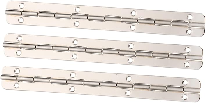Mobestech Wooden Box Hinge 3Pcs Long Piano Hinges for DIY Projects Cabinet Doors and Jewelry Boxes Iron Material