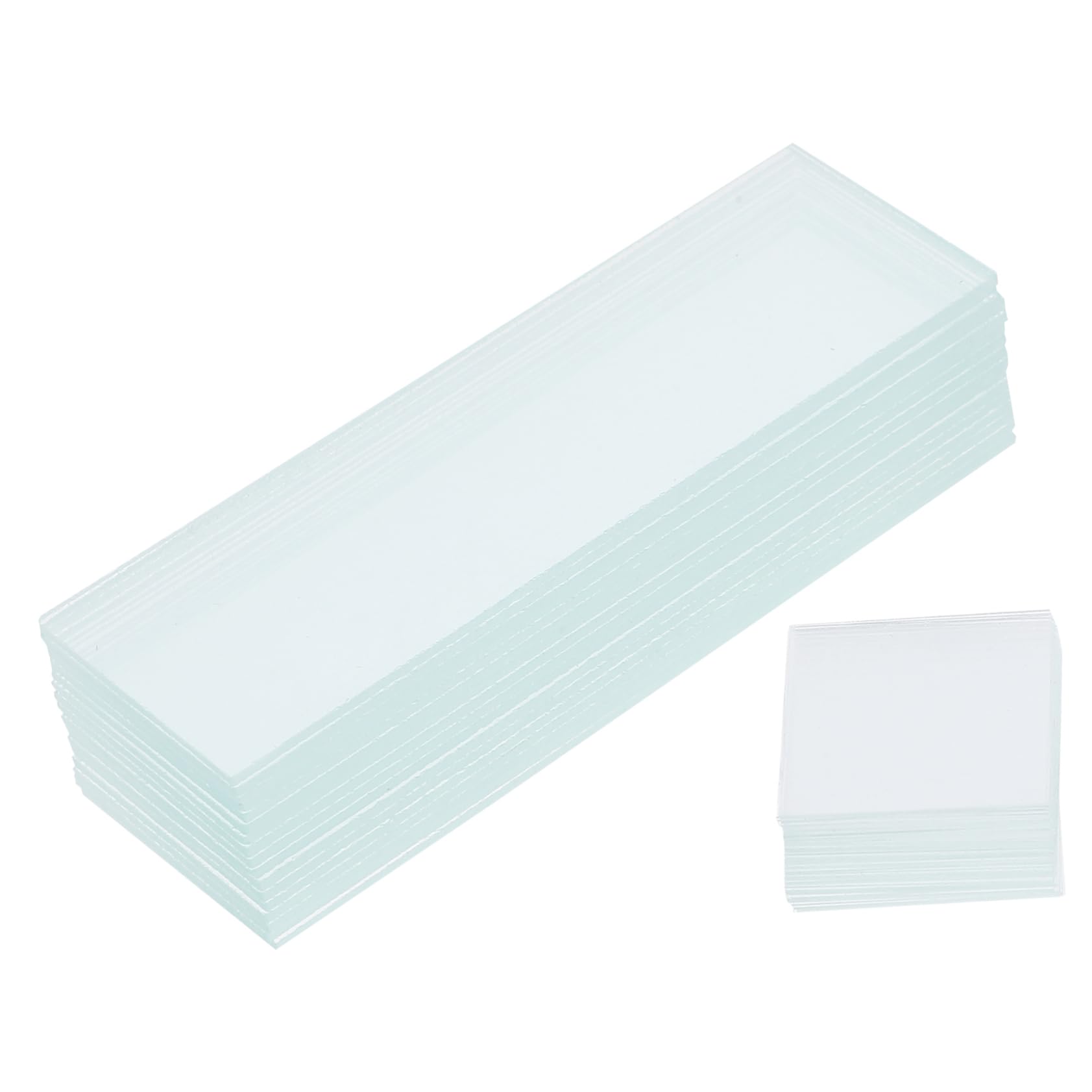 KICHOUSE 50pcs Microscope Slides 100pcs Pre-Cleaned Cover Glasses Optic Glass Safe for Use Microscopy Kit