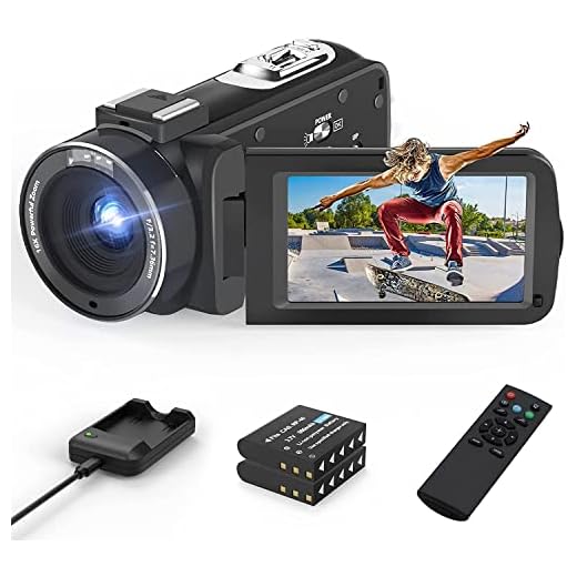 Video Camera Camcorder with Microphone, Full HD 1080P 24MP 30FPS FamBrow Digital YouTube Vlogging Camera Recorder Night Vision 3.0 Inch 270 Degree Rotation LCD 16X Digital Zoom Camcorders, 2 Batteries