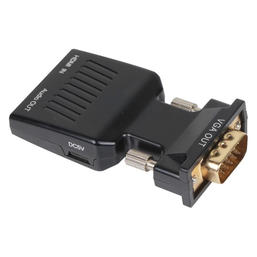 Vcom CA336A czarny konwerter VGA męski na HDMI żeński