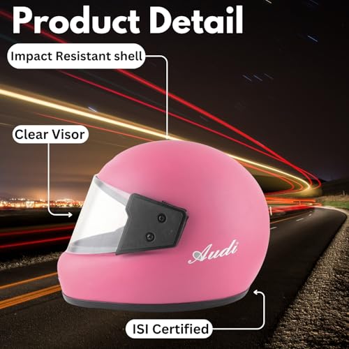 Image of Sage Square Audi Full Face Clear Visor Helmet | ISI Certified | High Standard Safety | Extra Comfort & Stylish