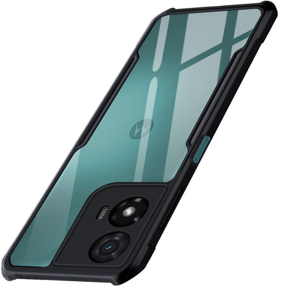 TheGiftKart ShockProof Crystal Clear Back Cover Case for Motorola Moto G04 / G04s | 360 Degree Protection | Protective Design | Transparent Back Cover Case for Moto G04 / G04s (PC & TPU, Black Bumper) (B0CVQN6JXH) Amazon Price History, Amazon Price Tracker