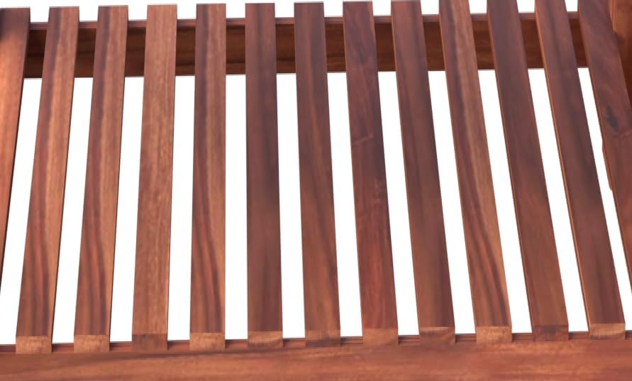 Image of A Beautiful Solid Sheesham Wood Coffee Table with 1 Large Open Shelf Cocktail Center Table for Home