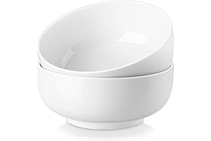 MALACASA Cute Bowl: Porcelain 7" Soup and Salad Bowls (Set of 2)