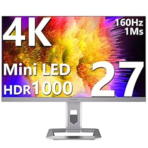 INNOCN 27″ Mini LED 4K 160Hz Gaming Monitor UHD 3840 x 2160p 1ms IPS HDR1000 HDMI 2.1 Computer Monitor, 99% DCI-P3, USB Type-C Connectivity, Pivot Sensor, Height Adjustable Stand – 27M2V