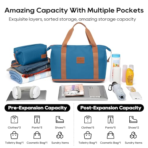 imiomo Travel Gym Duffel Bag - Weekender Bags for Women, Large Tote Overnight Bag, Sports Shoulder Hospital Bag4