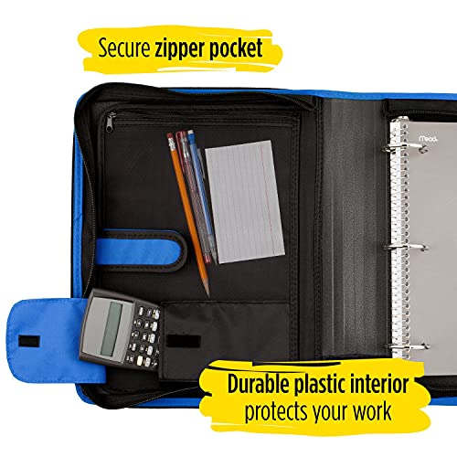 Image of Five Star 2 Inch Zipper Binder, 3 Ring Binder, 6-Pocket Expanding File, Durable, Color Selected for You (29592)