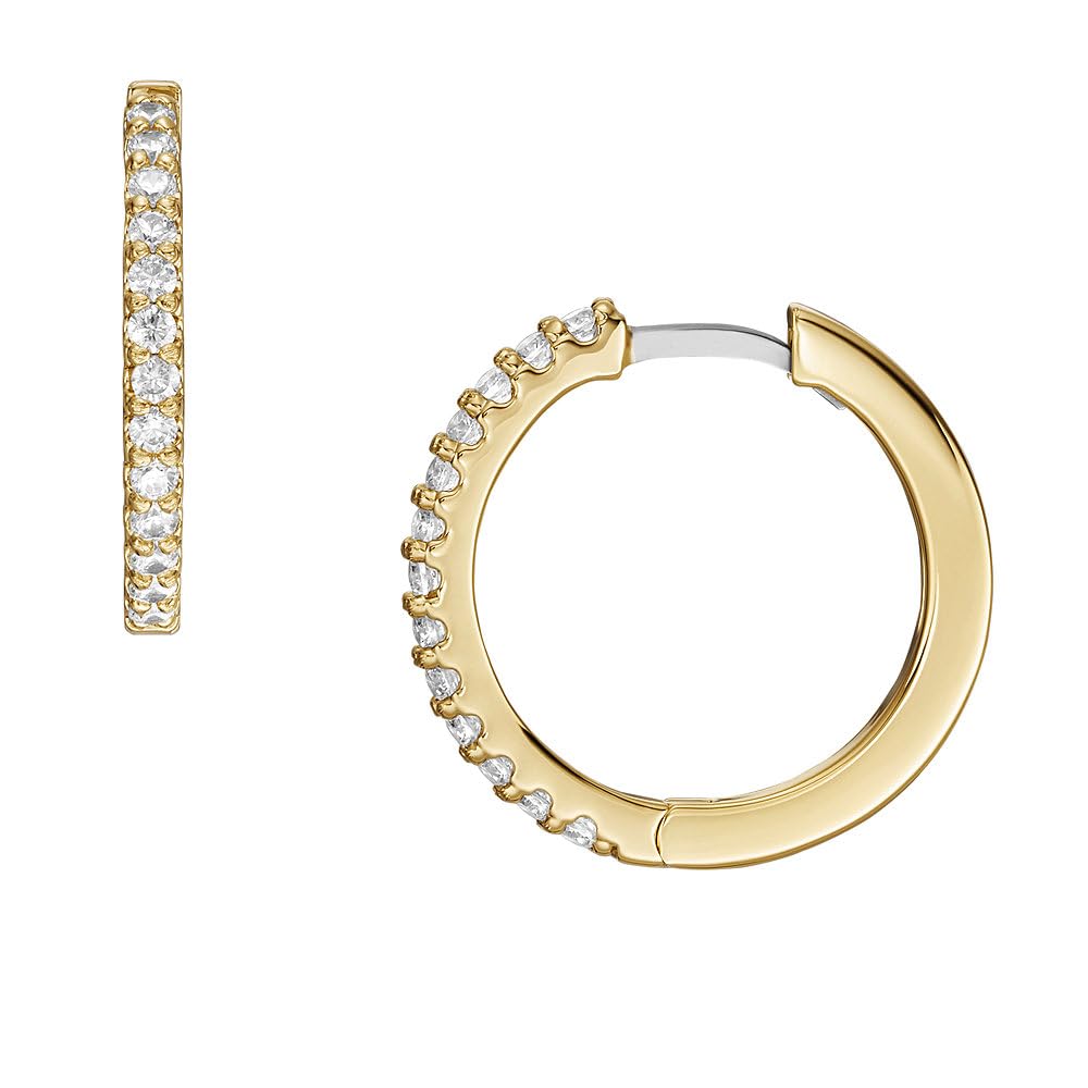 Fossil Women's Brass or sterling silver with hoop closure Earrings