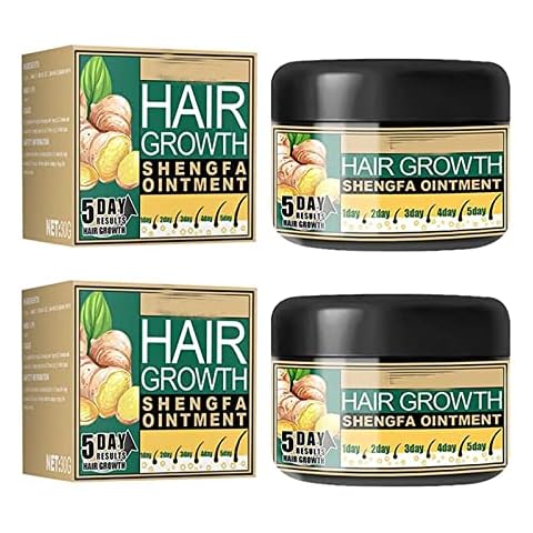 Ginagen Hair Regrowth Ginger Extract Cream,2Pcs Ginagen Hair Growth Ginger Ointment Cover