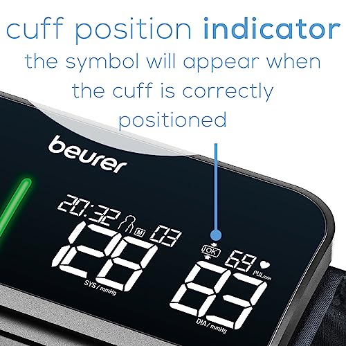 Beurer BM81 Easylock Automatic Upper Arm Blood Pressure Monitor, Fully Electronic Smart Cuff Without Cables, Gentle Striction Plus Fast Measurement, Bluetooth thumb #6