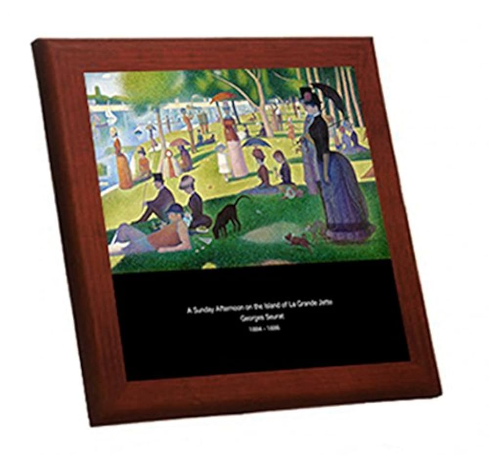 ジョルジュ・スーラ、【春のサン・ヴァンサン通り】、新品高級額 額装付 Amazon.co.jp: フレーム付きアートプリント、' Sunday Afternoon