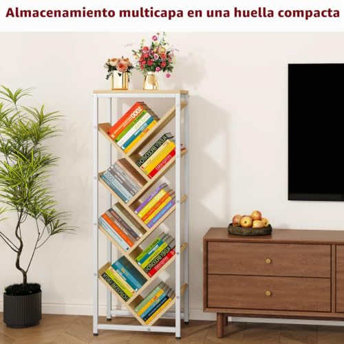 Estanteria esquinera para dormitorio librería vertical y estante de pie 8