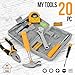 20 Pcs Home Tool Set, Basics Household Tool Kit with Small Mini Carrying Box for Men and Women DIY (Yellow)