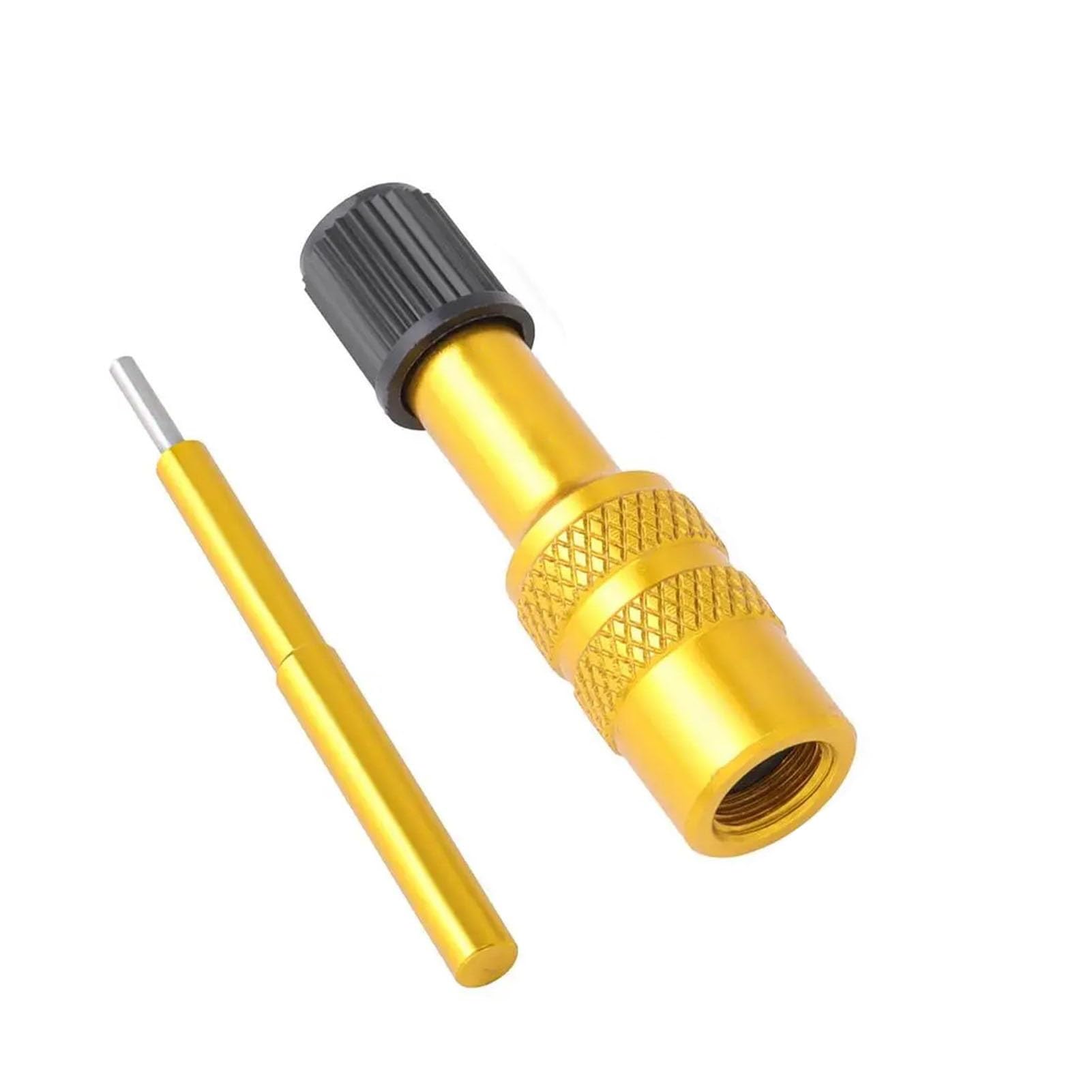 Bike Fork Valve Adapter MTBs Road Bicycle Rear Shock Inflatable Valve Adapter Bike Air Fork Tool(Gold)