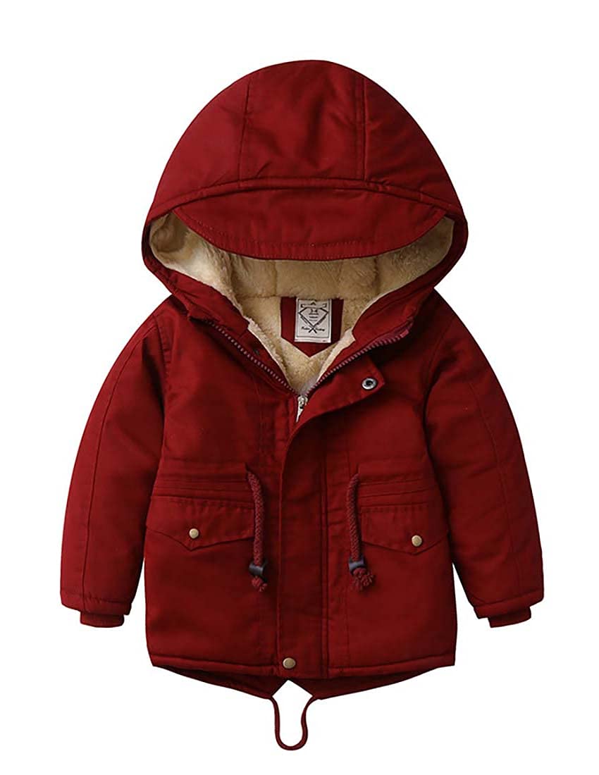 Boys Girls Winter Outwear Coats, Kids Warm Outfits,Windproof Jacket for Toddler 1-8Y