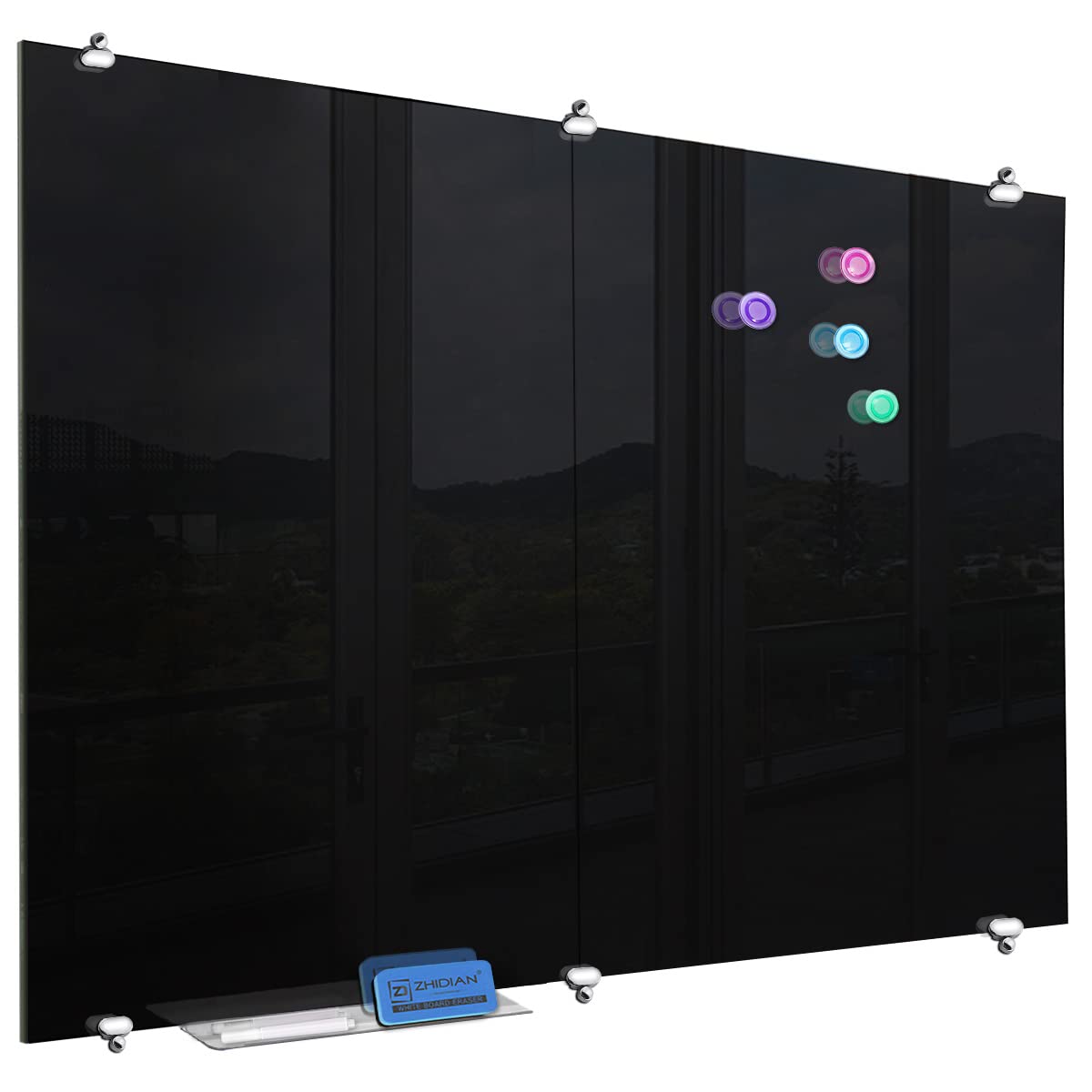 Black Glass Dry Erase Board Large 72 X 43 Magnetic Glass Whiteboard Black Glass Dry Erase Board Large 72 X 43 Magnetic Glass Whiteboard
