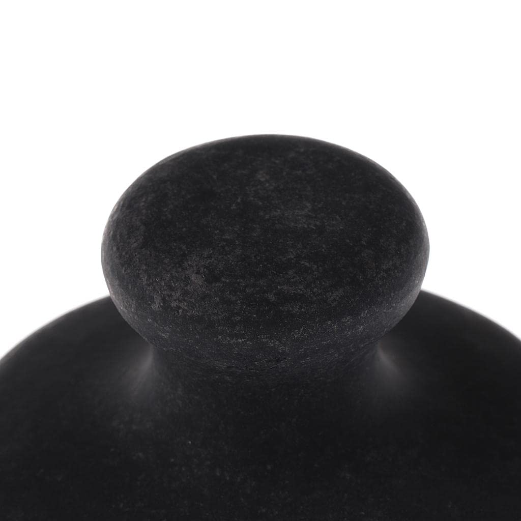 5 Stück Traditionelle Massage Gua Sha Stein Natürliche Basalt Hot Rocks Set