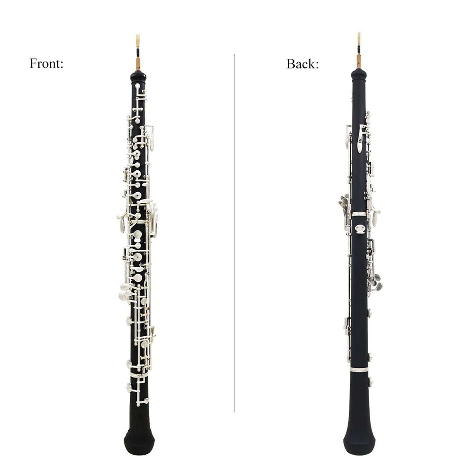 Strumento Oboe Professionale Oboe C- Chiave Strumento A Fiato Rame- Nichel Argentato con Accessori E Borsa in Pelle Principiante di Oboe