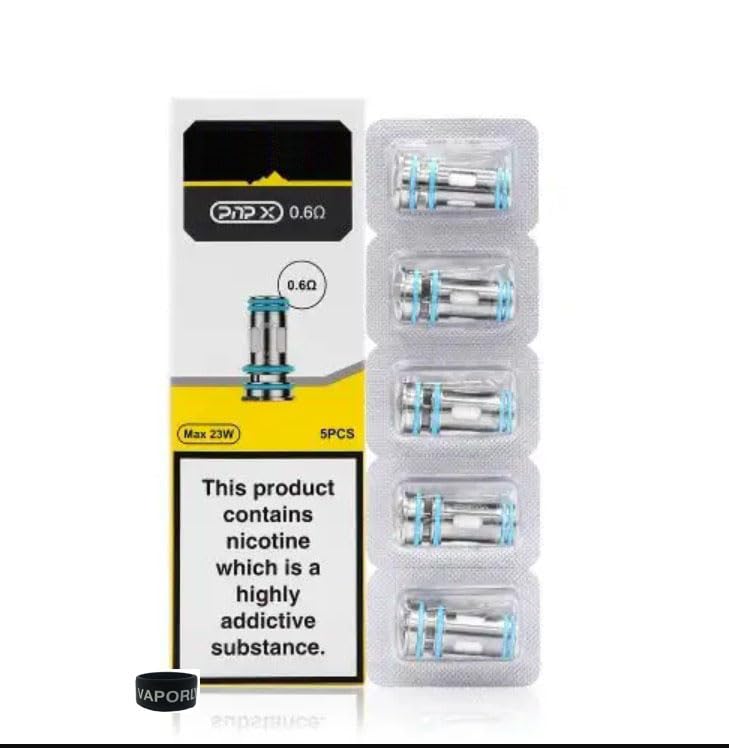 PnP X Coils for Voopoo Drag 5, Drag S2, Drag X2, Argus Pro 2 Kits (0.6 ohm (18-23w) MTL)