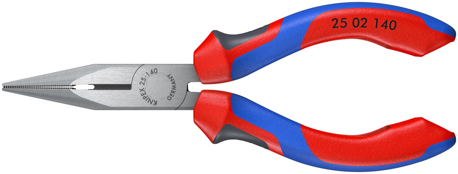 Knipex 25 02 140 pinza a becchi lunghi con cutter-comfort grip