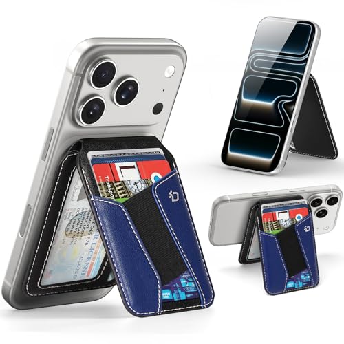 Porte-cartes MagSafe DUX DUCIS bleu : protégez vos 5 cartes du piratage RFID