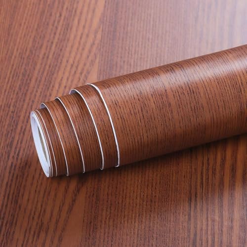 Papel de contacto de madera para cubrir encimeras viejas y muebles dañados 7