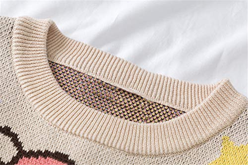 Mud Kingdom Fancy Toddler Girls Sweater Cute Unicorn Stars Beige 4T3