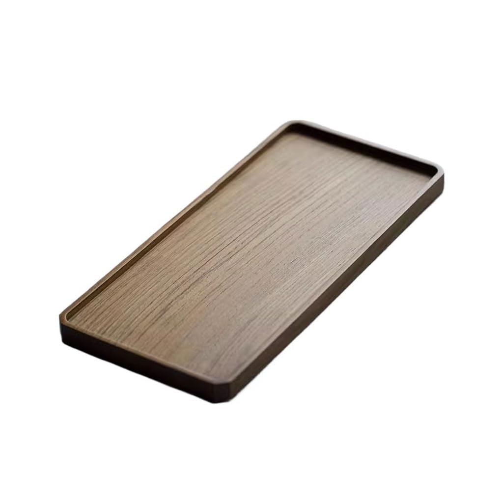 Bandeja de Madera para Servir - Bandeja Rectangular pequeña para Tetera para Uso doméstico - Bandejas de Madera Maciza para Servir Comida, refrigerios y Bebidas Hora del té
