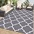 StepRite Outdoor Rug Reversible Plastic Straw Camping Mats, Patio Rug, Waterproof & Easy-Cleaning Area Rug for Outside RV, Balcony, Deck, Beach, Porch & Backyard (6’ × 9’, White & Gray)