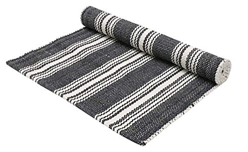 Handmade Yoga Exercise Mat Topper | Workout Mats For Pilates, Yoga & Fitness | Eco-Friendly | Cotton Weave | Aerobics Stretching Placemats | Gym Runner | 2’ x 6’ | Charcoal – The Home Talk Store