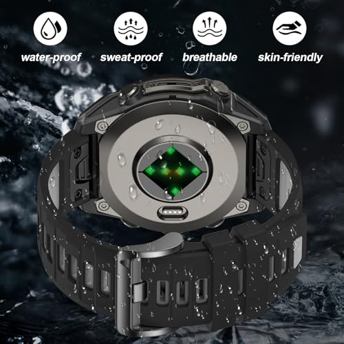 Correa de silicona 26mm compatible con Garmin Fenix 8 Pro miniatura 3