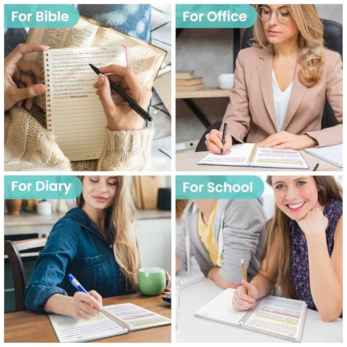 Image of Taja Lined Spiral Journal Notebook for Women & Men, 140 Pages, College Ruled Hardcover Notebook for Work & Note Taking, Journals for Writing, A5(5.7 inch x 7.9 inch) - Aquamarine