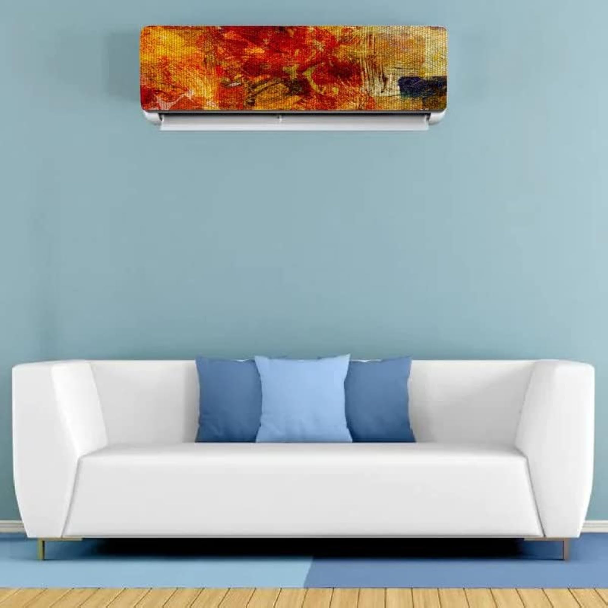 Abstract Design Colorful AC Sticker, Multicolor PVC Vinyl