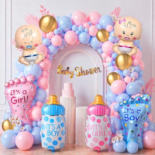 Image of Party Propz Baby Shower Decorations Kit - 34 Pcs Baby Shower Balloons with Banner, Mom To Be Decoration Items Set, Foil Balloons, Maternity Props for Photoshoot (Cardstock, Latex)