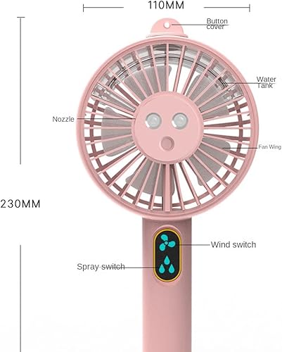 Miniatura 8 de UNNIC Ventilador portátil con neblina de agua enfriador USB pequeño ventilador de enfriamiento rociador de vapor enfriador de agua ventilador USB