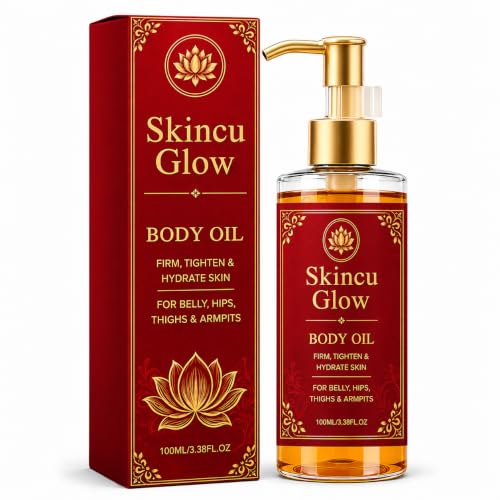 New Skincu Glow Remedy Oil for Women Skincu Anti Aging Body Oil for Crepey Fast Absorbing Non-Greasy Body Massage for Dry Crepey-Looking Skin Arms Legs Thighs & Tummy