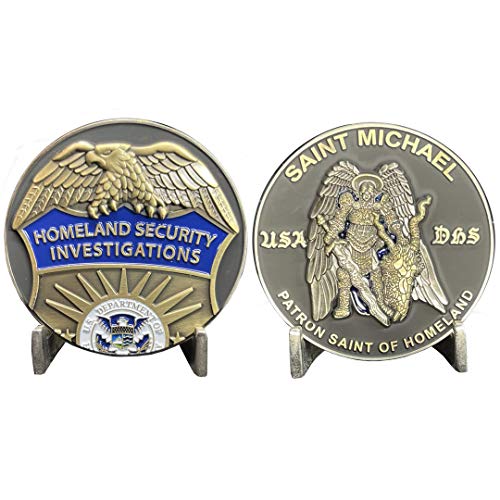 EL8-04 HSI HSI Special Agent Saint Michael Patron Saint Challenge Coin